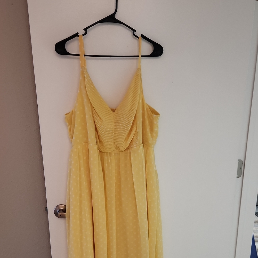 Torrid Yellow Maxi Sundress with Spaghetti Straps